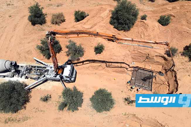 GECOL: Work continuing on the power transmission line from West Tripoli to Al-Taba