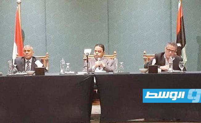 من مباحثات العابد في القاهرة مع ائتلاف الشركات المصرية، 2 أبريل 2022. (وزارة العمل والتأهيل)