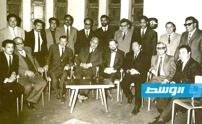اساتذة ودكاترة الجامعة الليبيىة قبيل ابعاد بعضهم من بعد ثورة سبتمبر69