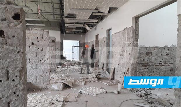 بدء صيانة أقسام واستكمال مبنى التعليم الطبي بمستشفى الجلاء في بنغازي