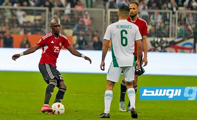 لاعبو منتخب ليبيا من مواجهة الجزائر في المباراة الافتتاحية لكأس أمم أفريقيا «شان»، ملعب نيلسون مانديلا، 13 يناير 2023. (صفحة الاتحاد الليبي بفيسبوك)