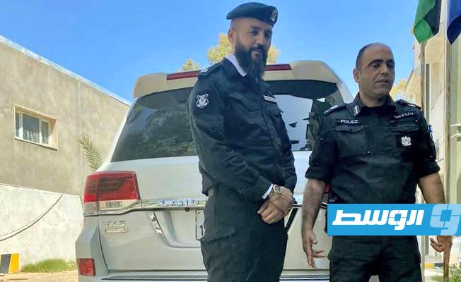 سيارة استعادتها دوريات المرور في طرابلس، 14 أبريل 2023. (وزارة الداخلية)