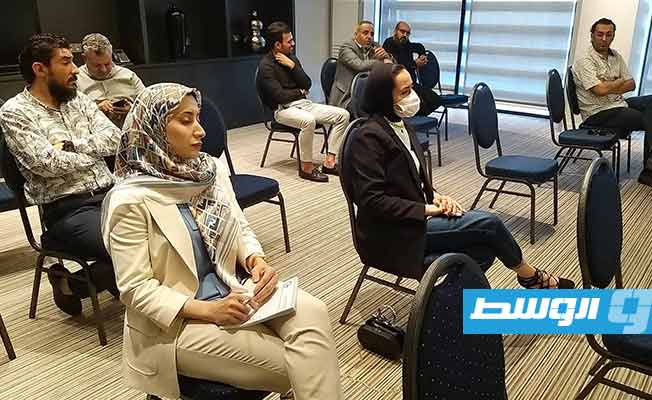 الاجتماع الأول للجنة التأسيسية لنقابة الصحفيين الليبيين في طرابلس، الأحد 19 يونيو 2022. (بوابة الوسط)