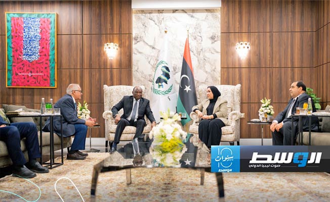 من وصول الأمين العام لتجمع دول الساحل والصحراء (س ص) أدو الحاج إلى طرابلس، 19 أبريل 2024. (حكومتنا)