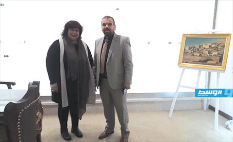 أونيس يلتقي وزيرة الثقافة المصرية إيناس عبدالدايم (فيسبوك)