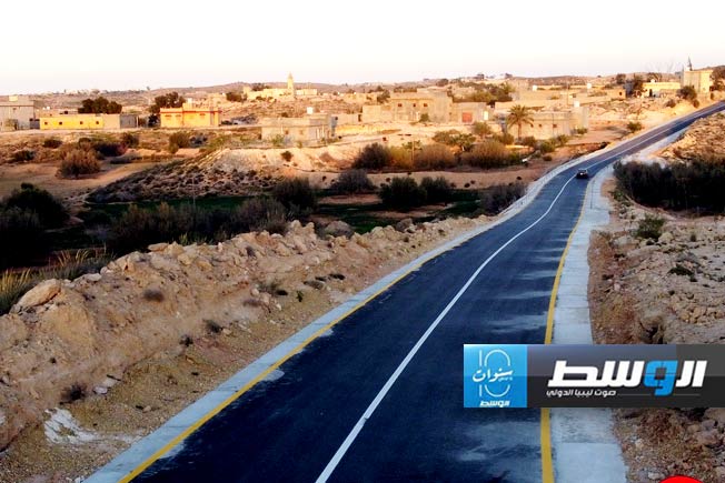 طريق الشواشنة - بني مسلم في المنطقة الوسطى، 18 مارس 2024. (جهاز مشروعات المواصلات)