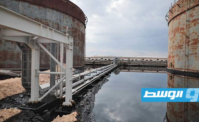 من أعمال متابعة جهود الحد من التسرب في محطة كهرباء غرب طرابلس، 1 نوفمبر 2022. (وزارة البيئة)