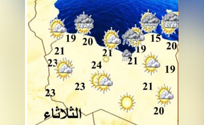 «الأرصاد»: أجواء دافئة نهارا على غالبية مناطق ليبيا