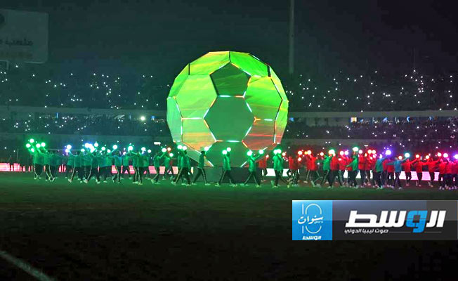 جانب من حفل إعادة افتتاح ملعب طرابلس الدولي، 8 مارس 2024. (تصوير - محمود دردور، بوابة الوسط)