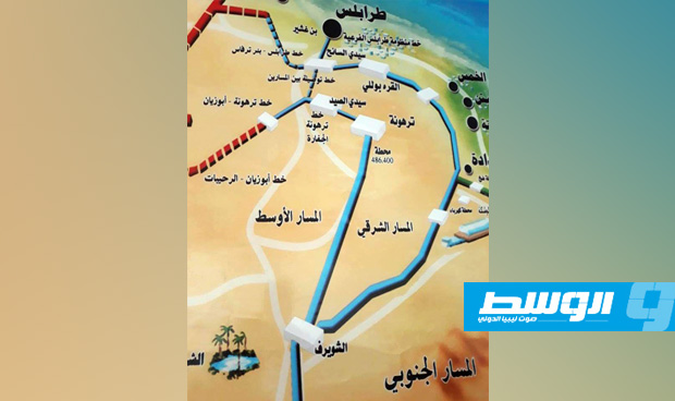جهاز النهر الصناعي: بدء تدفــق المياه التدريجي لشبكة طرابلس