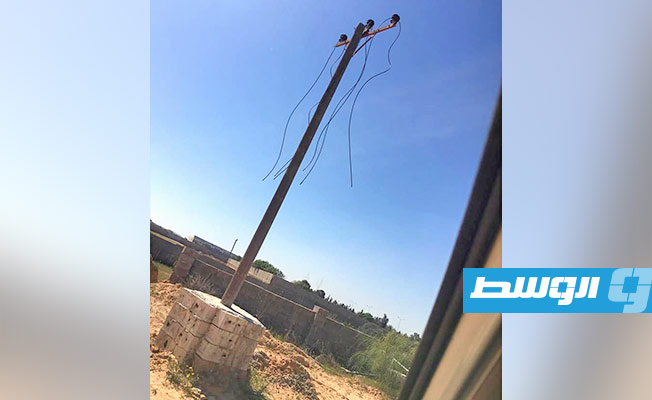 انقطاع الكهرباء على المنازل والمزارع بالعربان بعد سرقة أسلاك بخط أبوقرير