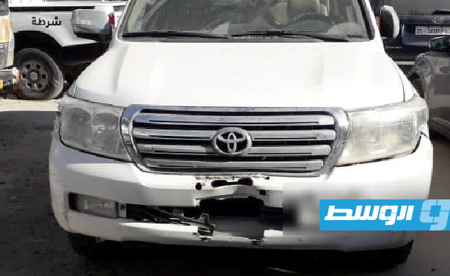 سيارة مسروقة ضبطتها أجهزة الأمن في طرابلس (مديرية أمن طرابلس)
