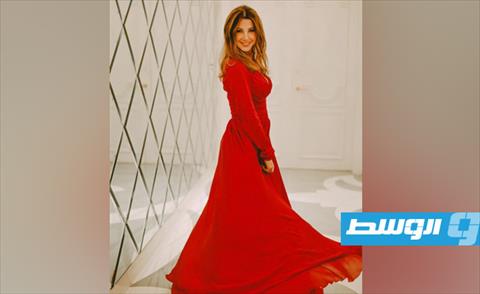 رواد مواقع التواصل يتداولون صور نانسي عجرم بفستان أحمر من حفلها الأخير (الإنترنت)