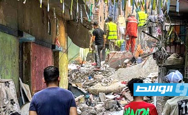 8 قتلى في انهيار مبنى سكني بالقاهرة