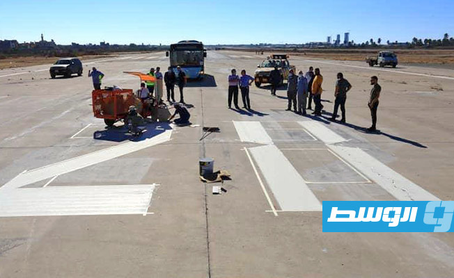 رئيس مصلحة المطارات يتابع سير العمل بمشاريع تطوير مطار معيتيقة