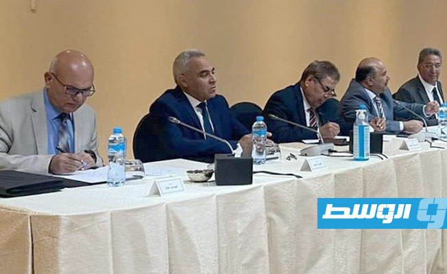 اجتماع اللجنة العسكرية المشتركة «5+5» بالقاهرة، الأربعاء 15 يونيو 2022. (بعثة الأمم المتحدة للدعم في ليبيا)