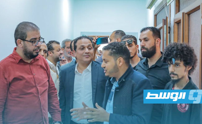 افتتاح مركز للعزل بمدينة العجيلات, 31 أكتوبر 2021. (وزارة الصحة)
