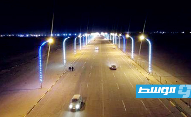 شركة الكهرباء: إنارة طريق سبها - طرابلس