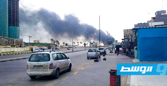 «بركان الغضب»: تعرض أحياء سكنية في محيط مطار معيتيقة وباب غشير للقصف