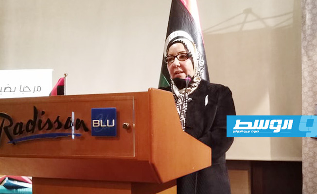 فاطمة حقيق رئيس مجلس إدارة مكتبة طرابلس العلمية للنشر والتوزيع (بوابة الوسط)
