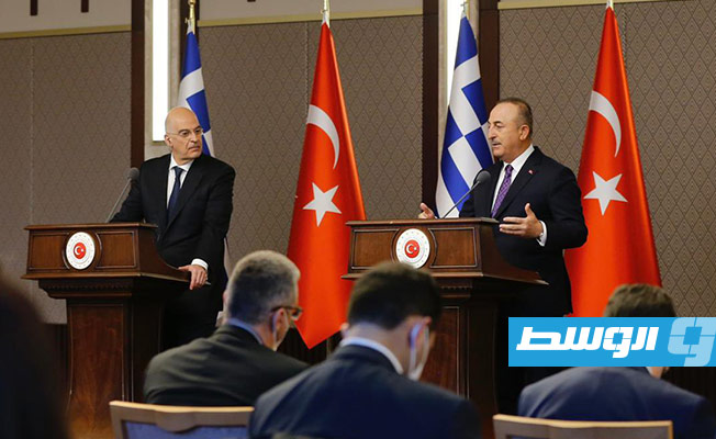 تبادل الاتهامات وتوتر في مؤتمر صحفي لوزيري خارجية تركيا واليونان