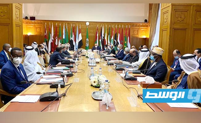 سيالة يشارك في جلسة تشاورية ضمن اجتماعات الجامعة العربية، 3 مارس 2021. (خارجية الوفاق)