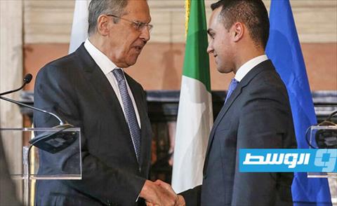 وزيرا خارجية إيطاليا وروسيا يبحثان سبل إنهاء النزاع الليبي