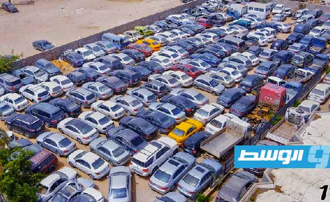 السيارات المضبوطة في أبوسليم، 20 مايو 2023. (مديرية أمن طرابلس)