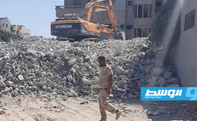 انفجار لغم خلال إزالة ركام في منطقة الصابري ببنغازي