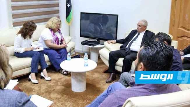 لقاء جلالة وريبيرو بمقر ديوان رئاسة الوزراء في طرابلس. (إدارة التواصل والإعلام)