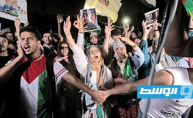 عشرات الآلاف يتظاهرون في المغرب تضامنا مع الفلسطينيين وتنديدا بتطبيع العلاقات مع الاحتلال