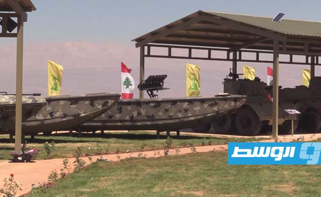 عشرات الآليات العسكرية والدبابات والمدرعات تابعة لحزب الله اللبناني. (الإنترنت)