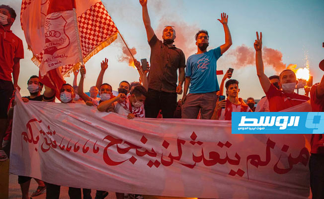 بالصور.. الأهلي بنغازي يصل مصراتة وسط استقبال حافل