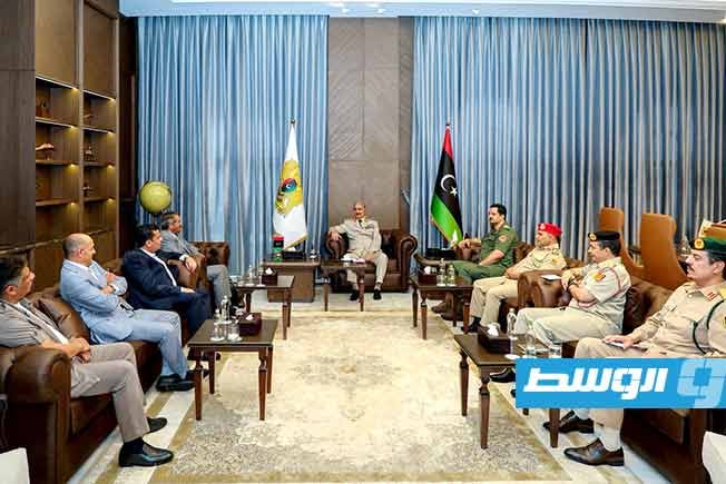 Representatives at the mini-dialogue brief Haftar on the progress of the 4+4 Committee’s work