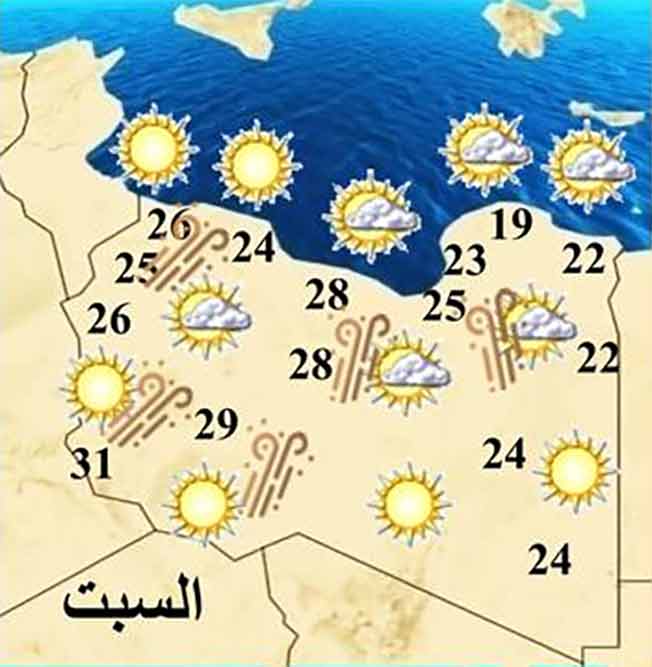 الأرصاد: تقلبات جوية على أغلب مناطق ليبيا