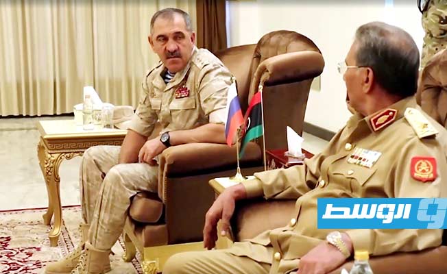 الوفد العسكري الروسي يصل بنغازي اليوم الثلاثاء، 22 أغسطس 2023 (لقطة مثبتة من الفيديو)