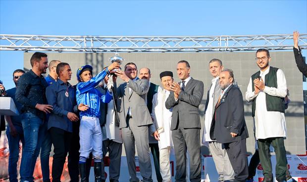 الدبيبة يشارك في مسابقة كأس الجيد للخيول في مصراتة، 15 مايو 2021. (حكومة الوحدة الوطنية)