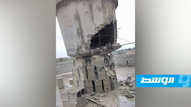 سقوط قذيفة «غراد» على خزان مياه رئيسي قرب طريق المطار
