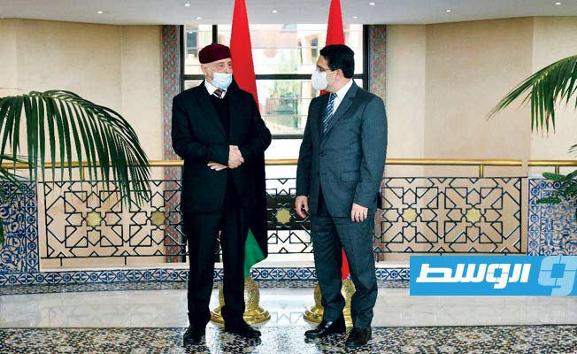 ‏وزير الخارجية المغربي يستقبل عقيلة صالح