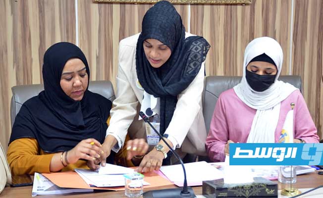 فعاليات ورشة العمل حول الإصلاح الإداري في المؤسسات العامة بجامعة سبها. (تصوير: رمضان كرنفودة)