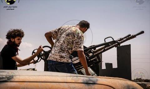 وصول تعزيزات عسكرية لقوات حكومة الوفاق قرب سرت, 18 يوليو 2020. (غرفة عمليات تأمين وحماية سرت و الجفرة)