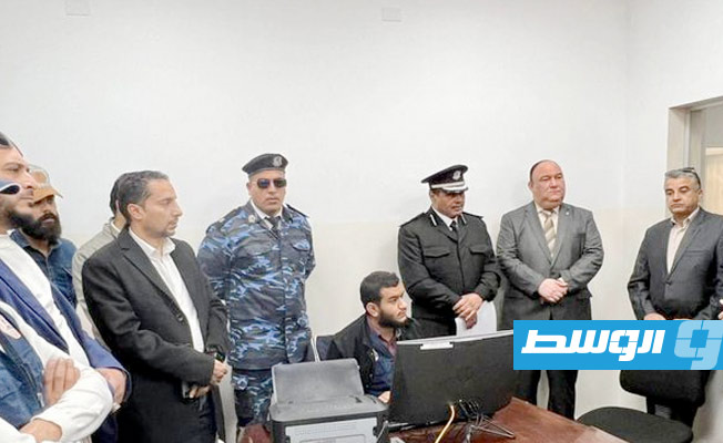 من فعاليات إصدار أول شهادة إلكترونية للحالة الجنائية بمصراتة، 11 ديسمبر 2021. (وزارة الداخلية)
