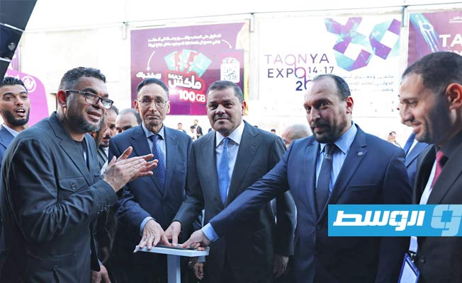رئيس حكومة الوحدة الوطنية يفتتح معرض ليبيا الدولي العاشر للاتصالات وتقنية المعلومات، الإثنين 14 نوفمبر 2022 (حكومة الوحدة)