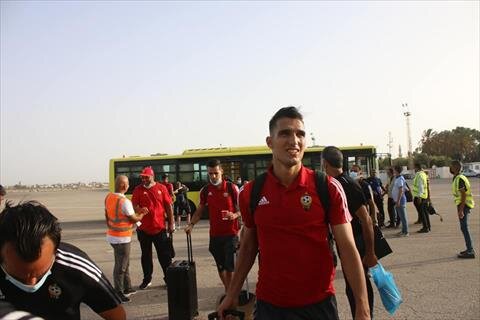 بعثة المنتخب الوطني تغادر طرابلس إلى أنغولا