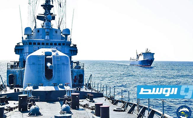 موقع تفتيش السفينة التي كانت تنقل آليات عسكرية إلى ليبيا، 18 يوليو 2022. (عملية إيريني)