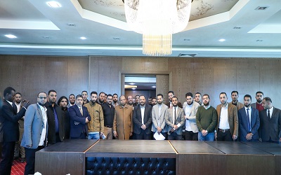 جانب من اللقاء الدوري الأول لوزير الشباب مع مديري فروع وزارة الشباب بكامل مناطق ليبيا (صفحة الوزارة على فيسبوك)
