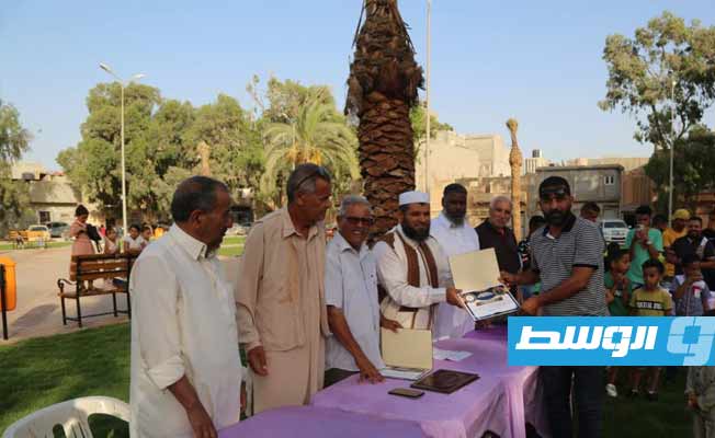 حفل افتتاح حديقة حي المحيشي التي جرى إنشاؤها على مساحة 5000 متر مربع في مدينة بنغازي. (بلدية بنغازي)
