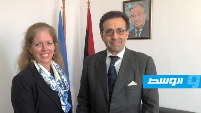 ويليامز تبحث مع السفير الإسباني التطورات السياسية والاقتصادية في ليبيا