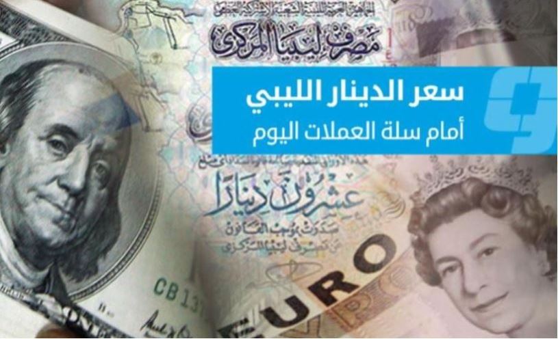 تراجع الدولار وارتفاع اليورو مقابل الدينار الليبي في السوق الموازية