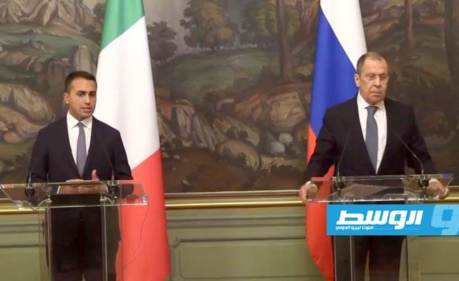 إيطاليا وروسيا تتوافقان على تعزيز التعاون بشأن ليبيا وتضغطان لتعيين مبعوث أممي جديد